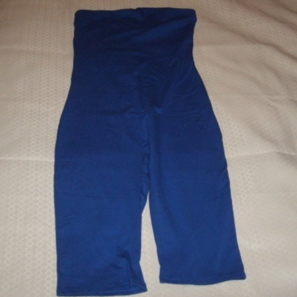 Stretch Shorts Body Suit Medium Strapless Royal Blue by Many Many